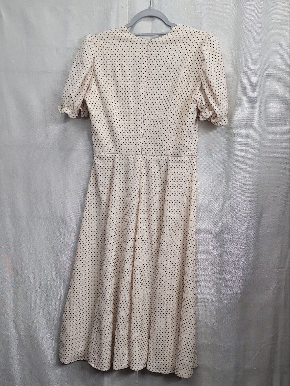 House Of CB Nwt Ellery Polka Dot Puff Sleeve Midi Dress Size Large - Picture 11 of 16
